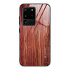 Wood grain glass phone case