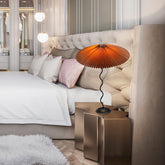 Retro Pleated Umbrella American Master Bedroom Bedside Lamp